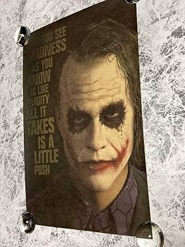 ダークナイト　両面　バッドマン　オリジナル版　映画ポスター　ヒースレジャー ダークナイト 両面 バッドマン オリジナル版 映画ポスター